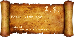 Petki Viátor névjegykártya